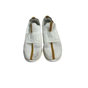 APL Womens Techloom Bliss Sneakers Size 5.5 Ivory Metallic Gold Shoes Racer